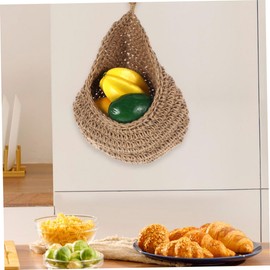 LABRIMP Storage Basket for Kitchen Wall Hanging Baskets Set Large Volume Jute Teardrop Shape