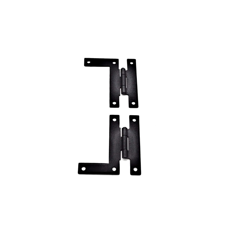 3" Black Iron H L Hinge Flush Mount Antique Style
