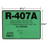R-407A / R407A HVAC/R Labels # 79511 Color Coded Refrigerant