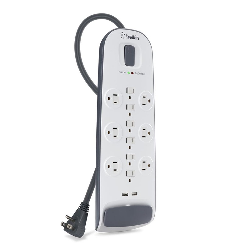 Belkin Home/Office Surge Protector, 12 AC Outlets, 6 ft Cord,