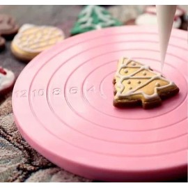 GU Base Giratoria Para Pastel, Cupcakes, Galletas, Rosa Anti