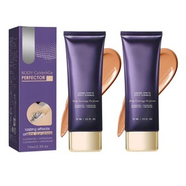 2pcs Body Coverage Perfector,Tattoo Cover up Makeup Cream for Blemish, Spot, Scars, Long-Lasting Waterproof No Transfer Body Foundation,Long-Lasting Sweat-Proof Concealer for Women(Dark Shade)