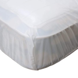 Dependable Industries Mattress Protector Fitted King Size Waterproof Vinyl Plastic Cover Keeps Mattress Clean Fitted Sheet Style Bed Wetting and Spill Protection