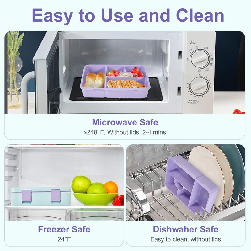 KidsPUNK Bento Box for Kids Leakproof Lunch Box Kids Cute