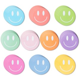 AgincBerry Smile Face Sticky Notes - 60PCS Colorful Preppy Self-Stick Notes Mini Smile Face Memo Pads Creative Smile Face Shaped Notepad Writing Sticky Note for School Office Home Gift Tab Supplies