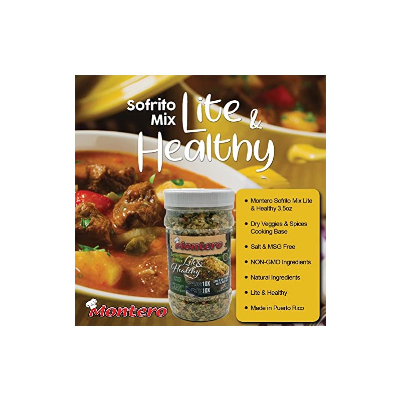 Montero Sofrito Mix 3.5oz (2 Pack) - Dry Veggies &