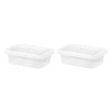 FotoStation Set of 2-4L Litre Small Plastic Storage Boxes with