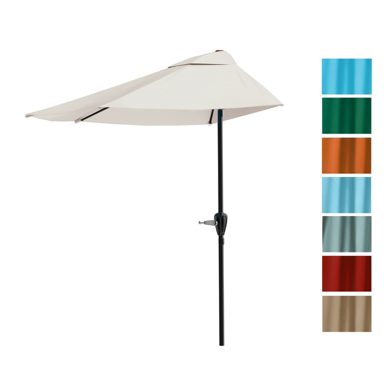 Half Umbrella Outdoor Patio Shade - 9 ft Patio Umbrella