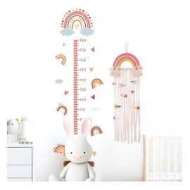 Organizador Macramé Arcoíris Para Moños Decoración Niña