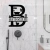 XORT Bathroom Signs Metal Wall Decor, Metal Bathroom Wall Art,