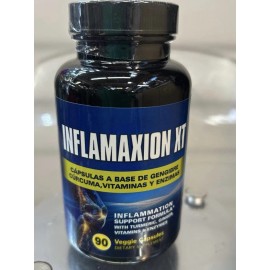 g.m.j Inflamaxion Xt Capsulas base de Gengibre Curcuma Vitaminas y Enzimas 90 Capsulas