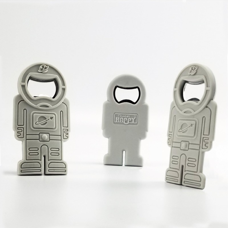 RADIXIUM Astronaut Bottle Opener - Space-Themed Metal and Silicone Tool,