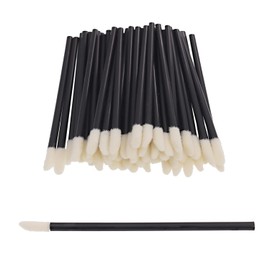 DBOO 100 PCS Disposable Lip Gloss Brush - Lipstick Concealer Brushes - Lip Applicator Wands Perfect for Lips, Eyes and Makeup Application (Black)