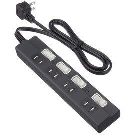 Ohm Electric HS-TPK41PBT-K Lightning Resistant Power Saving Taps, 4 Counts, 3.3 ft (1 m), Black