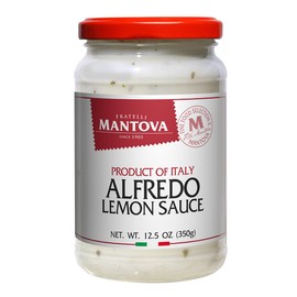 Mantova Alfredo Lemon Sauce, 12.5 oz. (Pack of 2), Product of Italy, Traditional, All-Natural, Ready-to-Eat Pasta Sauce, No Artificial Coloring, Flavoring or Preservatives