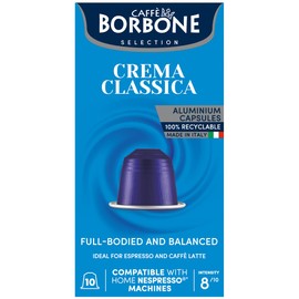 Caffe Borbone Aluminum Coffee Pods Compatible with Nespresso Original Machines, Crema Classica, Medium Roast, Rich and Velvety, Genuine Italian Coffee - NOT compatible with Vertuo - 50 Count