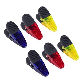 Clips magnéticos de plástico para refrigerador de 3-1/4 pulgadas de longitud, clips multiusos, juego de 6 (multicolor)