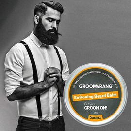 Beard Balm for Men x2 GROOMARANG Original Softening Beard Balm - 100% Natural, Nourishing Beard Moisturiser to Tame & Shape All Beard Types (120ml)