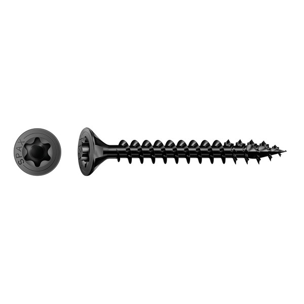 SPAX SPAX Universalschraube, Senkkopf, schwarz, T-STAR plus, Vollgewinde (3,5x30 mm