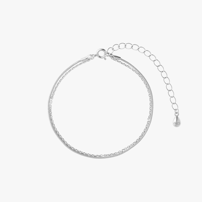 Gold&Deer 14KGP double layered bracelet yellow gold / 골드앤디어 14KGP