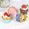 6Pcs Artificial Fake Cupcake Decorative Simulation Cupcake Model for Display