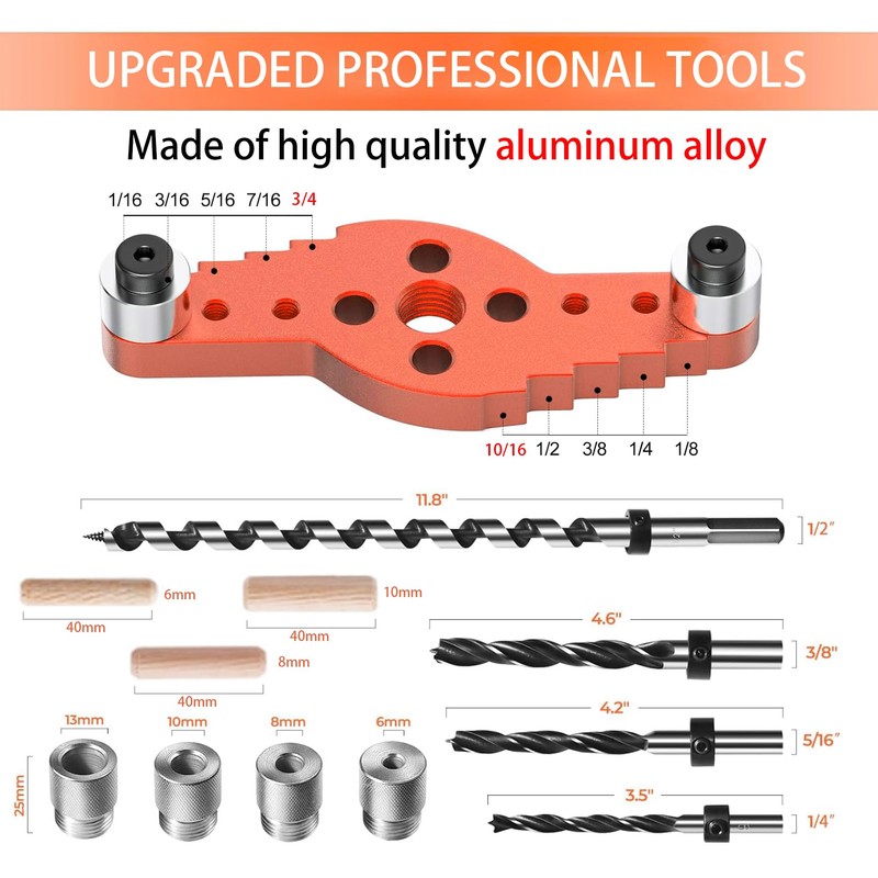 Dowel Jig Kit for Floating Shelf Bracket(& 1/2" x 11.8"