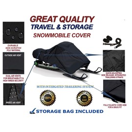 TRAILERABLE 300 Denier Snowmobile Sled Cover Comaptible for Arctic Cat Crossfire 7 for Model Years 2006-2006. for trailering and Storage.