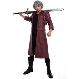 Cosplay.fm Men's Game Cosplay Costume Pu Leather Jacket (M, Red)