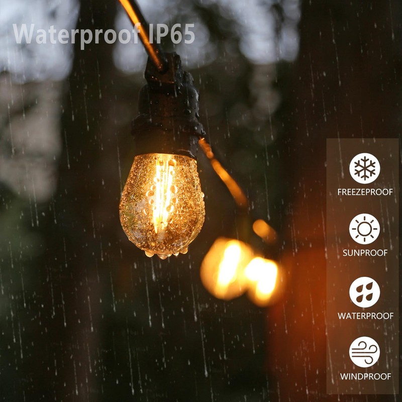 S14 Replacement LED Light Bulbs, Shatterproof & Waterproof 2W S14