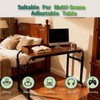 Overbed Table with Wheels and Desktop Enclosure (Brown)