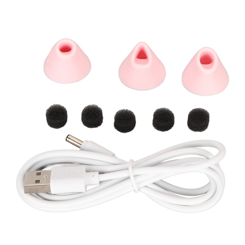 Silicone Blackhead Remover 3 Suction Levels 3 Replacement Tips USB