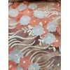 Divas Textiles Fabric By The Yard Coral Lace 3d Embroidery