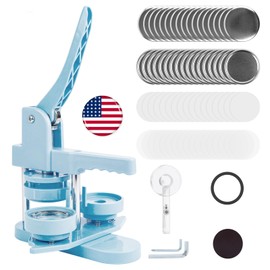Happizza Fridge Magnet Button Maker Machine, 58mm/2.25 inch Pin Maker Machine for Refrigerator Magnet, DIY Pin Button Press Machine with 100 Sets Fridge Magnet Button Maker Supplies&Circle Cutter