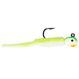 VMC Tungsten Nymph Jig 1/32 oz Green Orange Glow