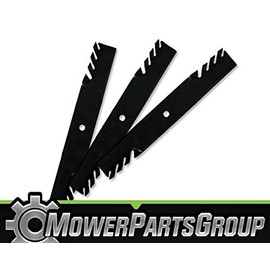 MowerPartsGroup D362 (3) Toothed Blades Fits Hustler Fastrak FasTrak SuperDuty with 54" Deck