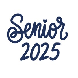 Senior 2025 Iron On Decal, Graduation Patch, DIY Craft, Heat Transfer, Senior Tshirt Graphic Vinyl Applique, Pick Size & Color, Iron-On Most Items 5 Min. (Navy)