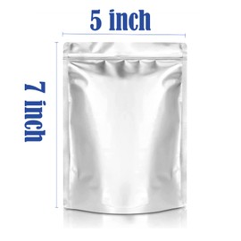 Durimoiy 50pcs Mylar Bags for Food Storage - Extra Thick 9.5 Mil - 1/2 Pint 5"x7" Stand-Up Zipper Pouches Resealable Bags & Heat Sealable Food Grade Storage Bags for Packging Products