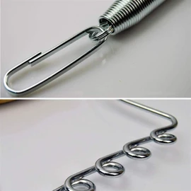 Chest Expander Pull Exerciser - 5 Resistance Steel Spring Wooden Handle Adjustable Tension Detachable Fitness Machine