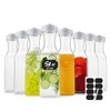 Cuiselect 50 Oz Water Carafe with Lids, Square Plastic Pitcher