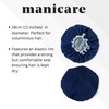 Manicare Luxury Shower cap Blue, One size waterproof bath Hat