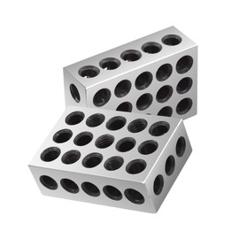 WFLNHB 1 Matched Pair Accuracy 1 x 2 x 3 Inch Blocks 23 Holes 0.0002" Machinist 1-2-3 Set