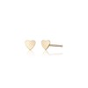 A pair of 14k goldfield plain heart earrings / 14k