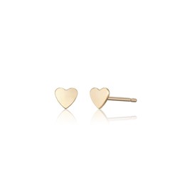 A pair of 14k goldfield plain heart earrings / 14k 골드필드 플레인 하트 귀걸이 한 쌍