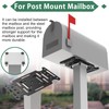 KOPKIO Universal Mailbox Mounting Bracket, Black Steel, Post Mount, 4mm