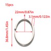 Pocoxll 15Pcs Silver Metal Key Rings, Creative Flat Split Key