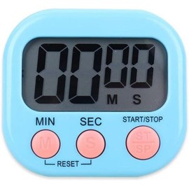 Kitchen Timer, Magnetic Digital Count up&Count down Kitchen Timers for Cooking, Large LCD Screen Clock Alarm Electronic Memory Smart Egg Timers for Cooking Boiling Eggs Toothbursh & more (Blue)
