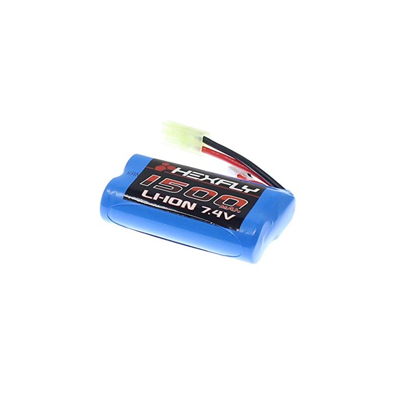 Hexfly Danchee 12225TA 7.4V 1500mAh Battery with Small Tamiya Plug,Blue