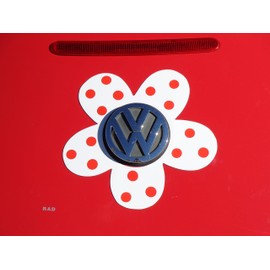 Bling My Bug Magnetic VW Beetle Decal Red Polka Dot Daisy