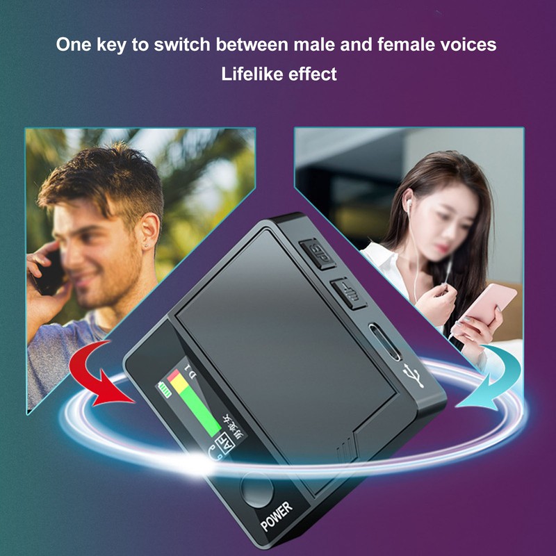 Mini Voice Changer 11 Sound Effects Built in Mic Color