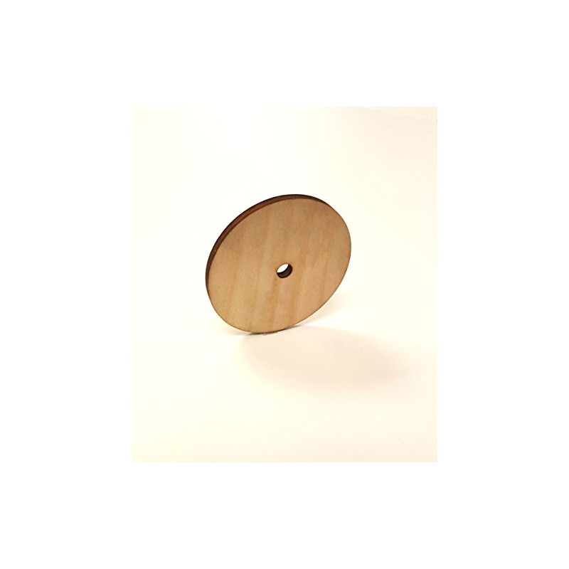 25 Wood Circle with 1/4" Center Hole Blank Discs 3/16"